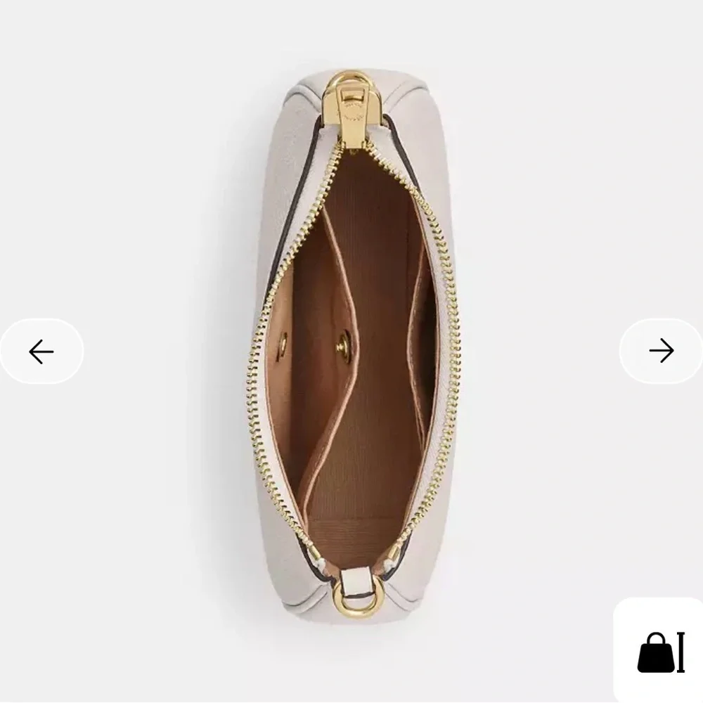 Coach mini Teri Cream Crossbody Bag with Gold Accents